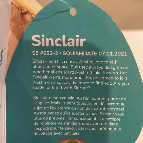 NWT 5” Sinclair the Avocado Toast with Egg Squishmallow - Picture 4 of 4